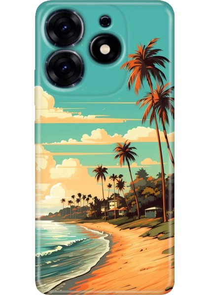 Tecno Spark 10 Pro Kılıf Renkli Temalı Tarz Silikon Malibu