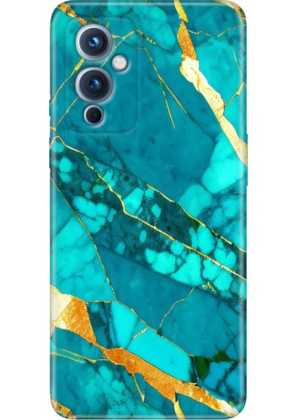 Oneplus 9 Kılıf Desenli Silikon Renkli Tpu Uv Prag Mermer