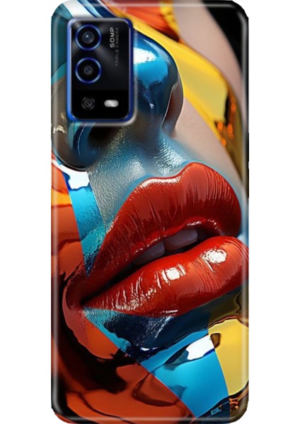 Oppo A55 4g Kılıf Silikon Tasarım Stok Makyaj