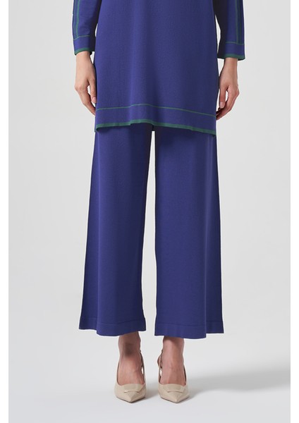 Merserize Bol Paça Pantolon 002 Indigo