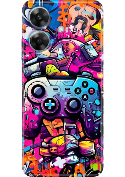 Realme Note 60 4g Kılıf Renkli Baskılı Tasarım Desenli Case Gamer