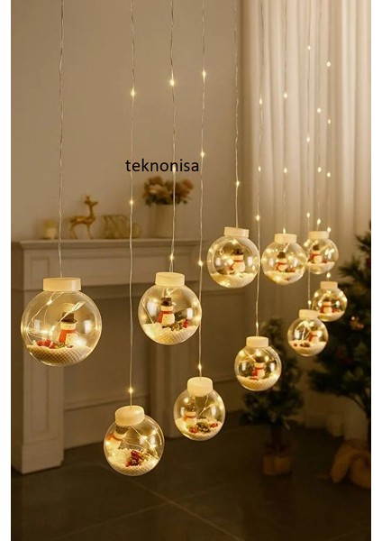 Dekoratif Kartopu Yılbaşı Saçak LED Işık Perde LED Aydınlatma Yılbaşı Süs indirimleri