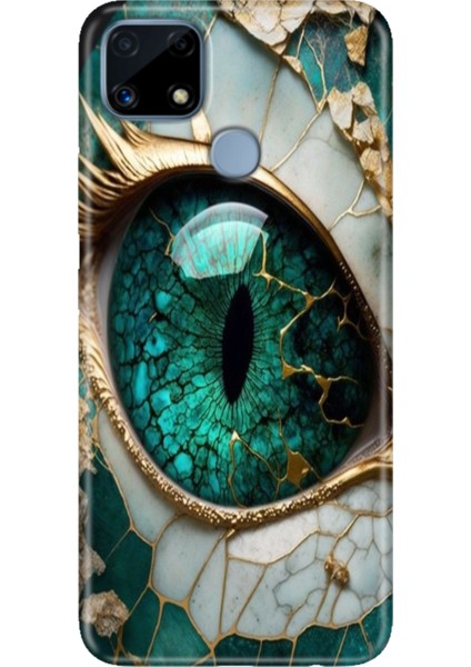 Realme C25 Kılıf Desenli Silikon Renkli Phone Case Tanrıça Gözü
