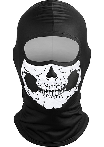 Bisiklet Bisiklet Maskesi Kış Tam Yüz Boyun Koruması Nefes Alabilir Pullover Kapağı Kırmızı Yüz Kafatası Baskılı Kalın Rüzgar Geçirmez Boyun Kapağı (Yurt Dışından)