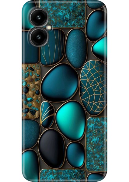 Omix X3 Kılıf Renkli Temalı Silikon Marble