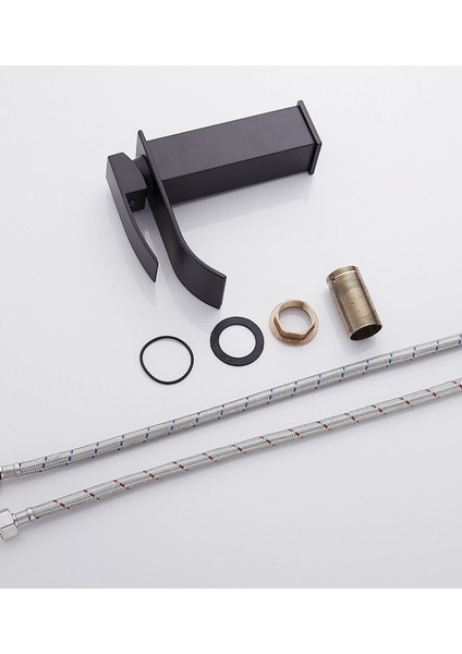 Yeni Havza Şelale Musluğu Sıcak ve Soğuk Çift Kullanımlı Siyah Paslanmaz Çelik Geniş Ağızlı Musluk Balkon Basit Masa Musluğu (Yurt Dışından) fırsatları