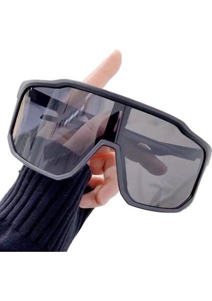 Yeni Bisiklet Rüzgar Geçirmez Gözlükler Açık Büyük Çerçeve Bisiklet Kayak Gözlükleri Dağ Yolu Dağ Bisikleti Spor Gözlükleri Kadın Siyah Çerçeve (Yurt Dışından)