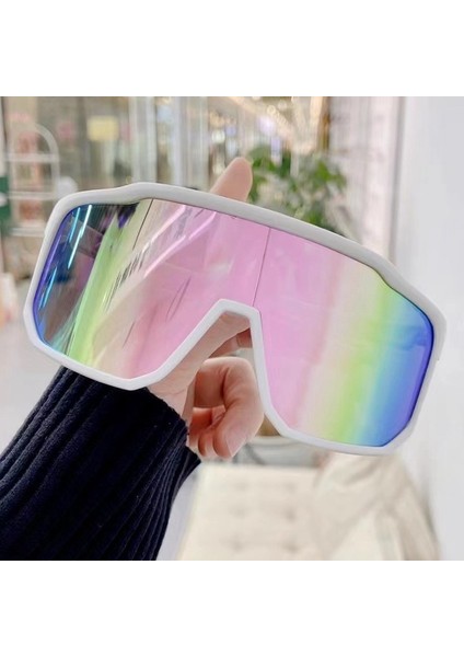 Yeni Bisiklet Rüzgar Geçirmez Gözlükler Açık Büyük Çerçeve Bisiklet Kayak Gözlükleri Dağ Yolu Dağ Bisikleti Spor Gözlükleri Kadın Siyah Çerçeve (Yurt Dışından) fırsatları