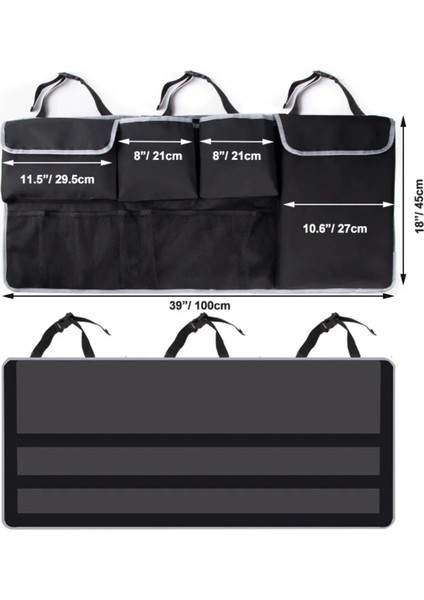 Su Geçirmez Araç Bagaj Organizeri 3 Askılı Arka Koltuk Düzenleyici Çok Cepli Bagaj Düzenleyici indirimleri