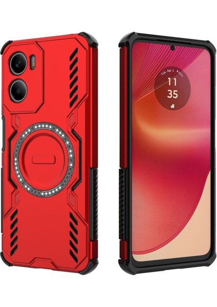 Motorola Moto G05 Magsafe Kılıf, Manyetik Düşmeye Dayanıklı Telefon Kılıfı Kapağı Motorola Moto G05 (Yurt Dışından)