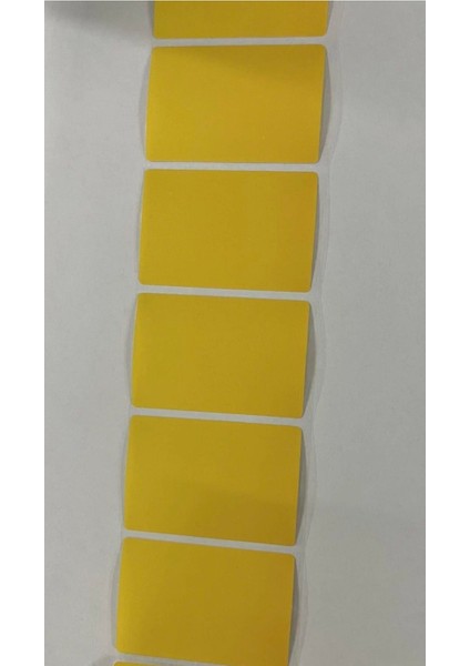 Boş Yapışkanlı Termal Sarı Renk Barkod Etiketi 60MM x 40MM