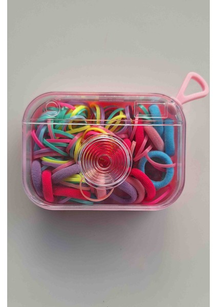 Renkli Lastik Fotoğraf Makinesi Görünümlü Paket Toka