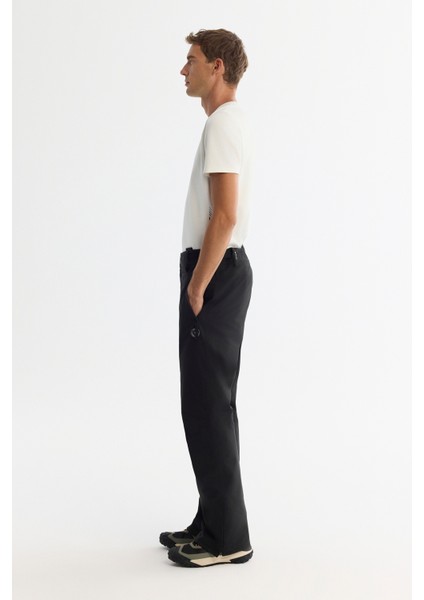 Erkek Siyah Su İtici Rüzgar Geçirmez Beli Ayarlanabilir Comfort Fit Kayak Pantolonu A42Y3125 fiyatları