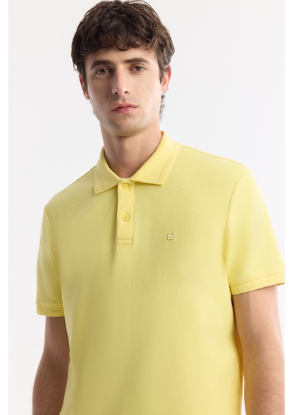 Erkek Sarı Kıvrılmaz Polo Yaka %100 Pamuk Basic Regular Fit T-Shirt B001032 fiyatları