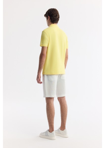 Erkek Sarı Kıvrılmaz Polo Yaka %100 Pamuk Basic Regular Fit T-Shirt B001032 fırsatları