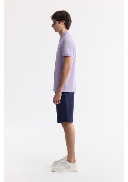 Erkek Lila Kıvrılmaz Polo Yaka %100 Pamuk Basic Regular Fit T-Shirt B001032 fiyatları