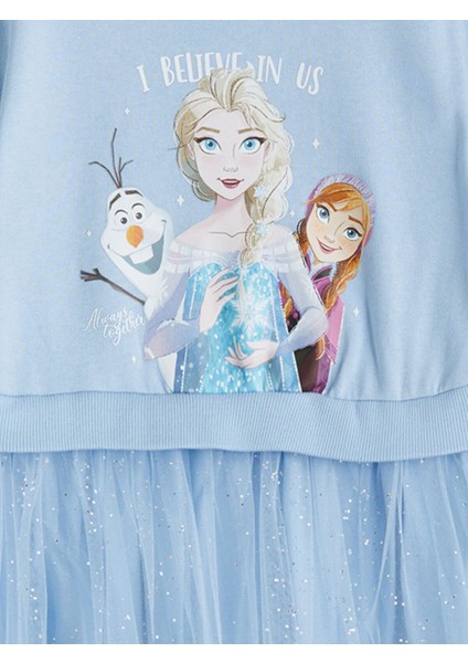 Yeni Sezon Bisiklet Yaka Frozen Baskılı Kız Çocuk Elbise fiyatları