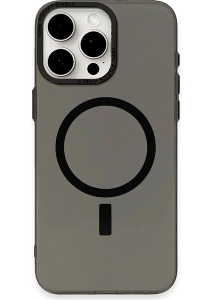 iPhone 15 Pro Kılıf Anka Pc Magneticsafe Sert Metal Kapak - Siyah