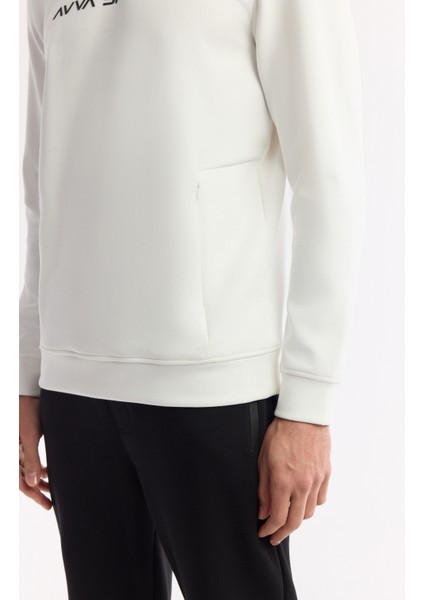 Erkek Ekru Bisiklet Yaka Baskılı Bi-Stretch İnterlok Regular Fit Sweatshirt A51Y1208 fiyatları