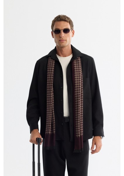 Erkek Siyah Klasik Yaka Kolay Ütülenir Comfort Fit Gömlek A42Y2141 fiyatları