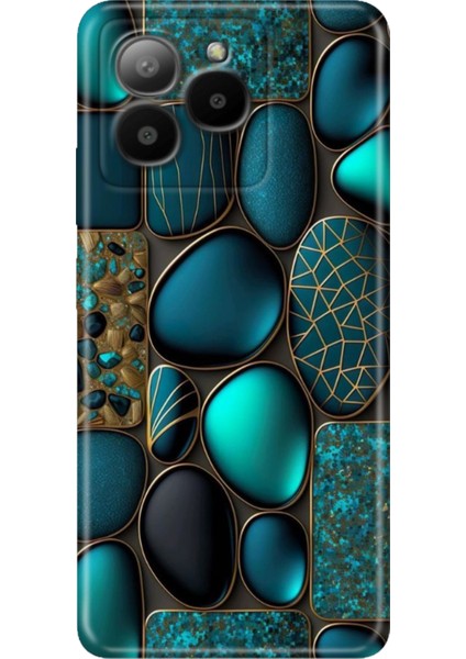 Omix X7 Kılıf Silikon Tasarım Stok Marble