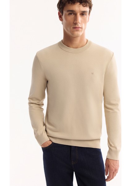 Erkek Taş Bisiklet Yaka Viskon Viskon Karışımlı Basic Triko Regular Fit Kazak B005021 indirimleri