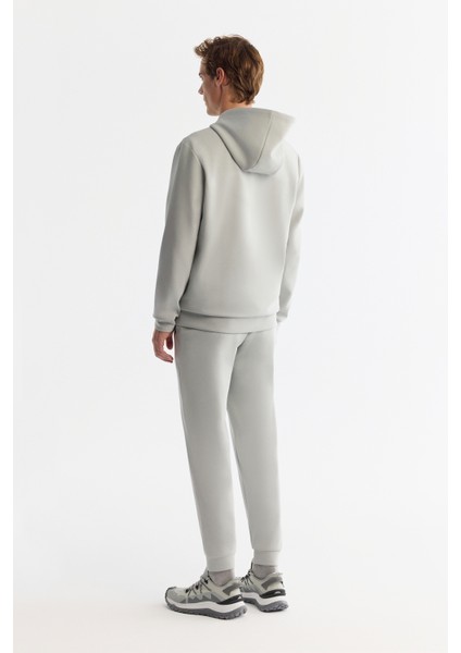 Erkek Gri Kapüşonlu İnterlok Kumaş Fermuarlı Basic Regular Fit Sweatshirt B001102 fırsatları