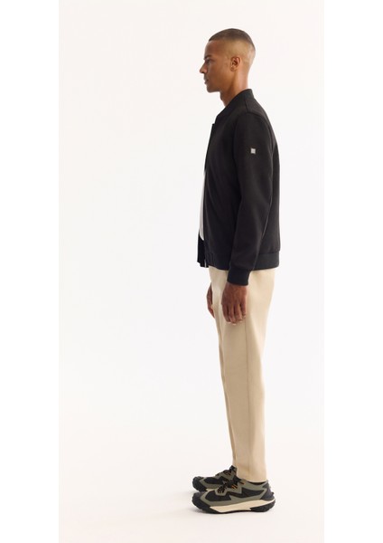 Erkek Siyah Bomber Yaka Süet Dokulu Mevsimlik Comfort Fit Mont B006045 modelleri