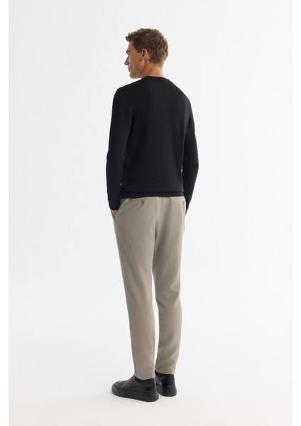 Erkek Siyah Bisiklet Yaka Viskon Viskon Karışımlı Basic Triko Regular Fit Kazak B005021 fırsatları