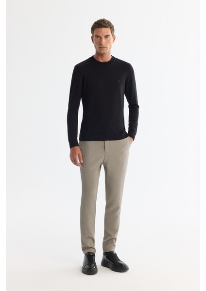 Erkek Siyah Bisiklet Yaka Viskon Viskon Karışımlı Basic Triko Regular Fit Kazak B005021 indirimleri