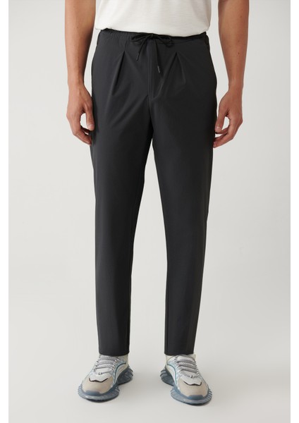 Erkek Antrasit Beli Lastikli Fermuar Cepli Su İtici Bi-Stretch Relaxed Fit Pantolon A41Y3235 fiyatları