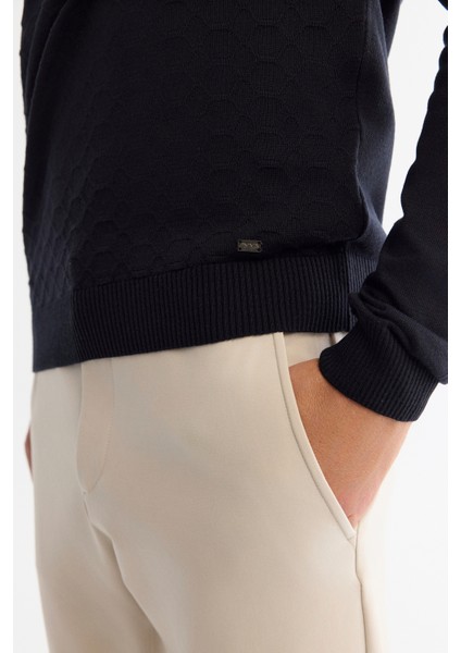 Erkek Lacivert Dokulu Basic Kazak E005107 fiyatları