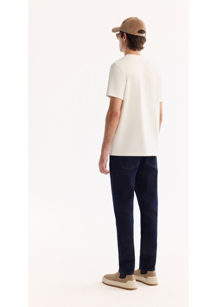 Erkek Ekru Bisiklet Yaka Viskon Karışımlı Bi-Stretch Baskılı Regular Fit T-Shirt A52Y1018 fırsatları