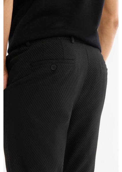 Erkek Siyah Yandan Cepli Bi-Stretch Slim Fit Pantolon A42Y3212 indirimleri