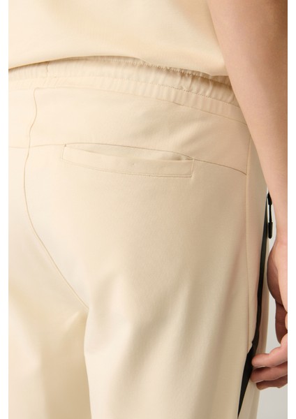 Erkek Bej Jersey Kumaş 2 İplik Regular Fit Eşofman Altı A41Y3416