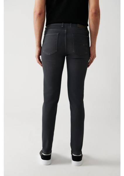 Erkek Antrasit Eskitme Yıkamalı Kaplamalı Berlin Slim Fit Jean Pantolon B003516 fırsatları