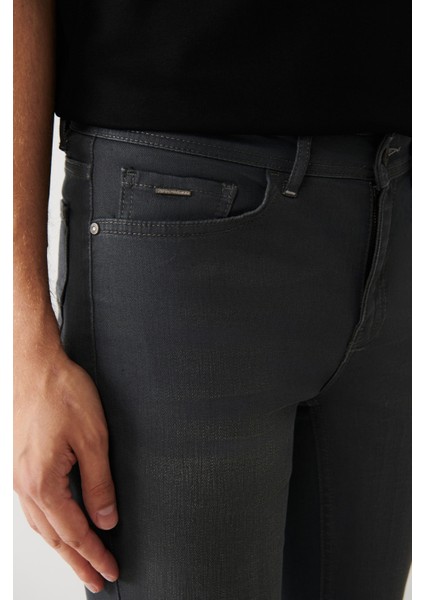 Erkek Antrasit Eskitme Yıkamalı Kaplamalı Berlin Slim Fit Jean Pantolon B003516 indirimleri