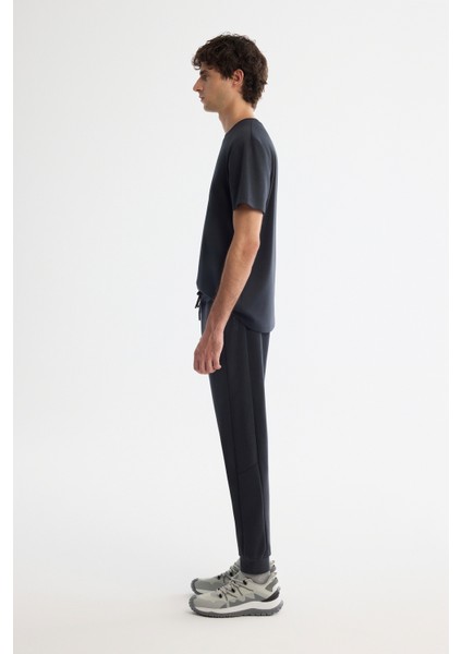 Erkek Antrasit Beli Lastikli Bağcıklı Soft Touch Regular Fit Eşofman Altı A42Y3417 fiyatları