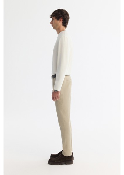 Erkek Ekru Bisiklet Yaka Pamuklu Basic Regular Fit Sweatshirt A42Y1350 modelleri