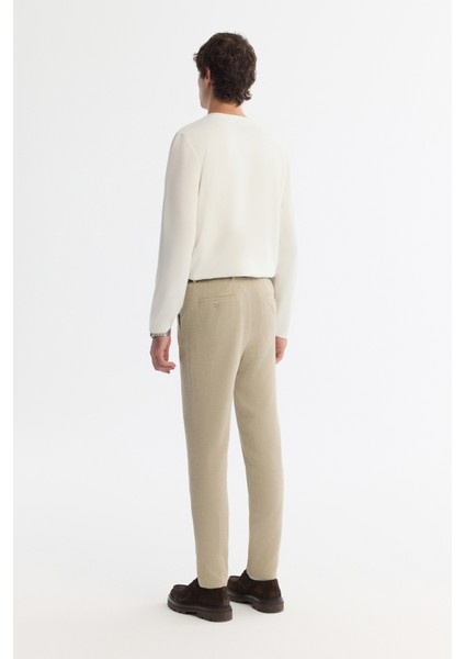 Erkek Ekru Bisiklet Yaka Pamuklu Basic Regular Fit Sweatshirt A42Y1350 fırsatları