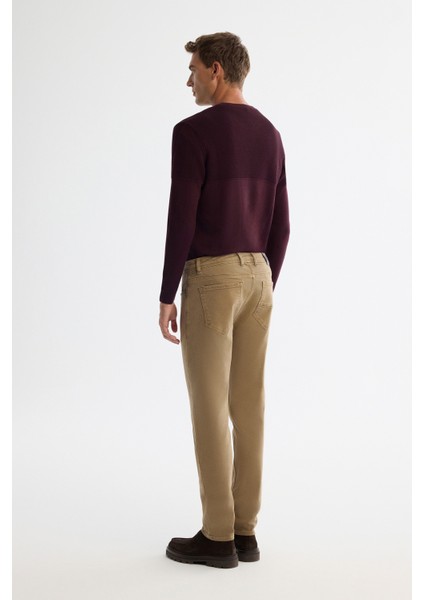 Erkek Kamel Parça Boya Yıkamalı Esnek Berlin Slim Fit Jean Pantolon A42Y3500 fırsatları