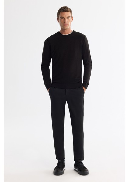 Erkek Siyah Dokulu Basic Kazak E005109