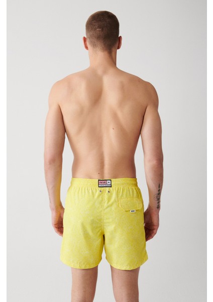 Erkek Sarı Çiçek Baskılı Deniz Şortu A31Y3809 modelleri