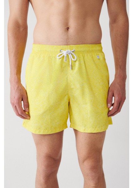Erkek Sarı Çiçek Baskılı Deniz Şortu A31Y3809 fırsatları