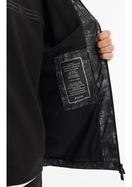 Erkek Siyah Kapüşonlu Rüzgar Geçirmez Mevsimlik Comfort Fit Mont A42Y6152 indirimleri