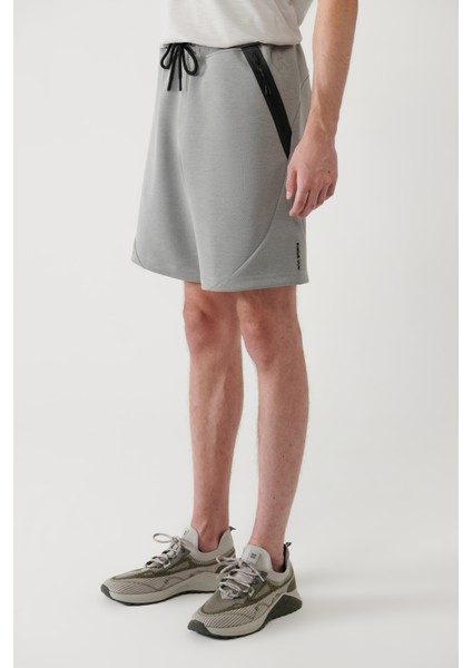 Erkek Gri Soft Touch Yandan Cepli Parçalı Regular Fit Şort A41Y3600 modelleri