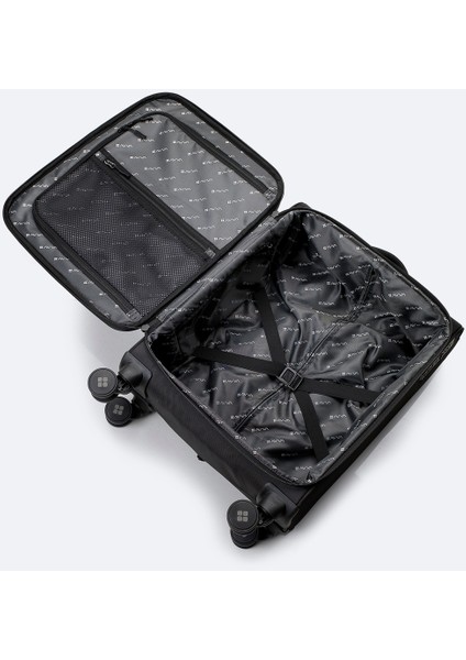 Erkek Siyah Laptop Bölmeli Kilitlenebilir Küçük Boy Bavul B008107