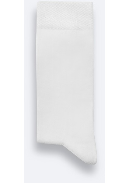 Erkek Beyaz Pamuklu Soket Çorap A42Y8522