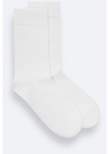 Erkek Beyaz Pamuklu Soket Çorap A42Y8522 fiyatları