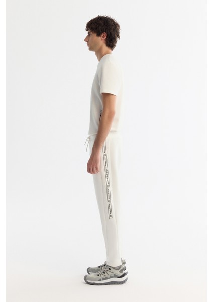Erkek Ekru Beli Lastikli Bağcıklı Elastan Regular Fit Eşofman Altı A42Y3418 fiyatları